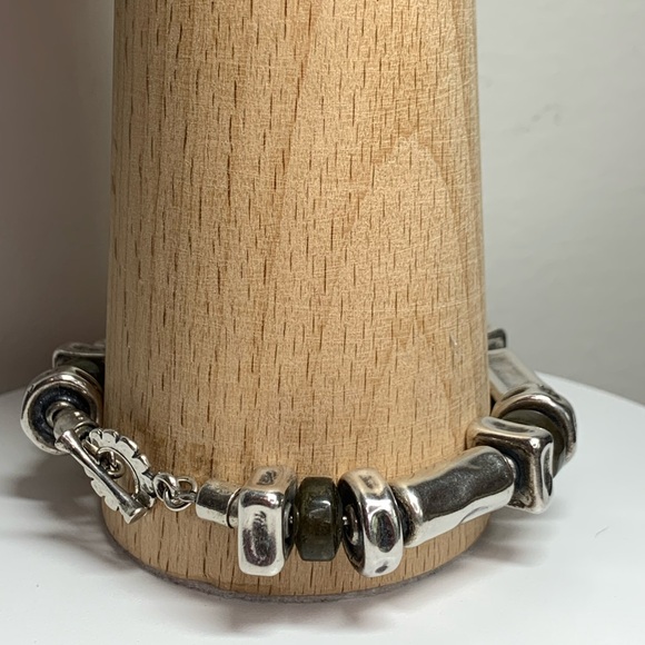 Silpada Vintage RARE Sterling Silver & Labradorite Toggle Clasp Bracelet - Picture 6 of 14